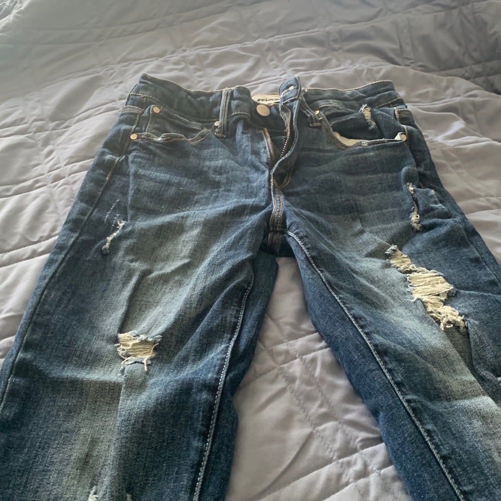 Tricot distressed denim, size 5/26